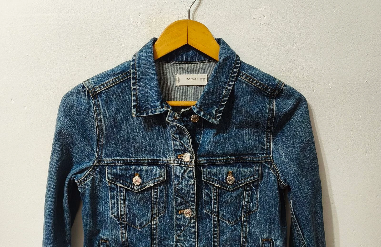 Blaue Mango-damesjeansjas maat XS – photo 3